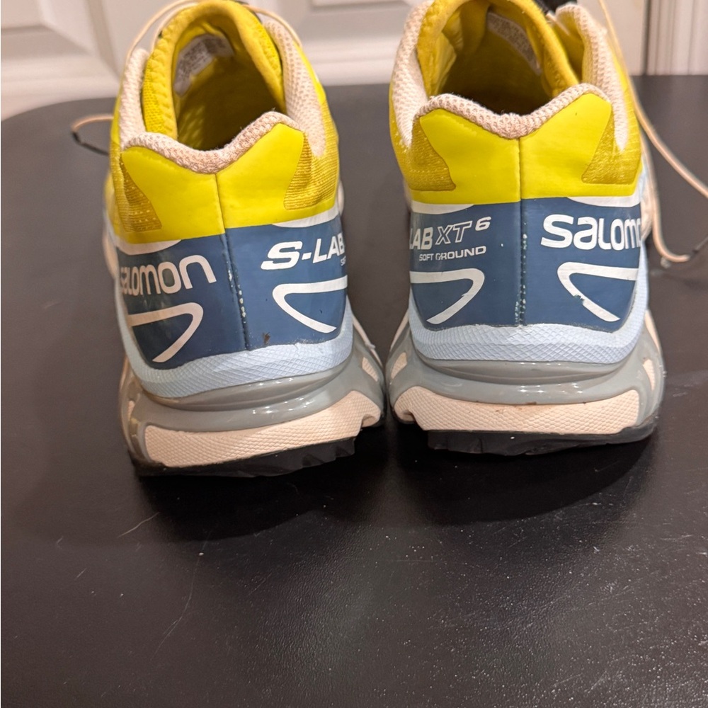Salomon XT 6 unisex low Yellow and Gray Athletic Sneakers W12/M 11 style 415766 - Picture 7 of 8